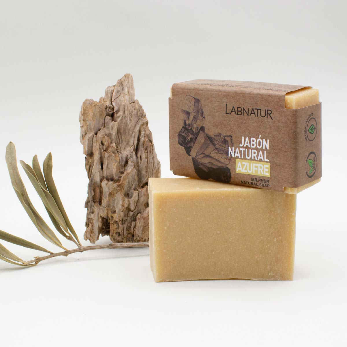 Natuurlijke Zwavelzeep 100g – Zuiverend, Ontstekingsremmend & Vegan | Voor Vette en Acnegevoelige Huid