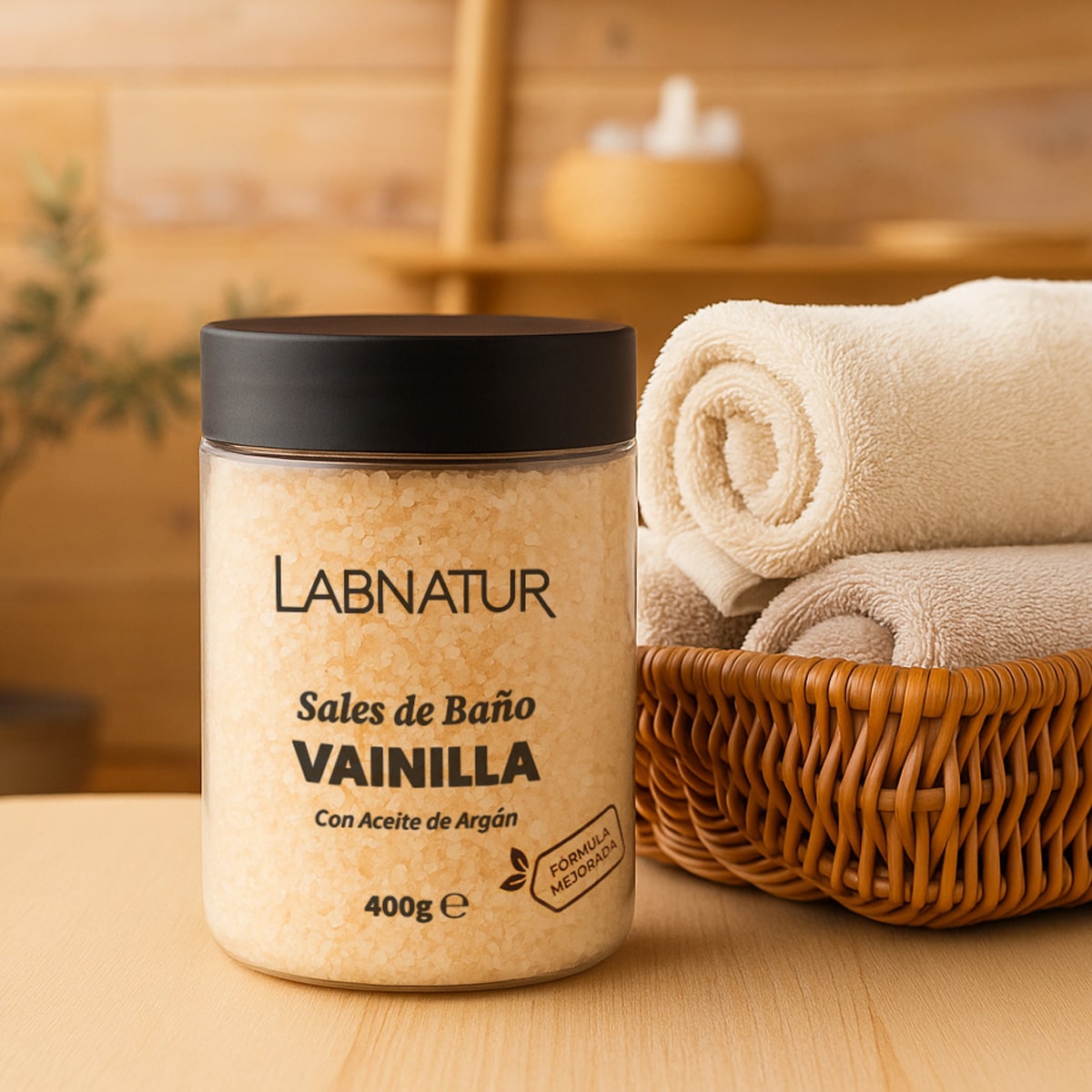 Labnatur Badzout Vanille 400g – Natuurlijk & Vegan Ontspanningsbadzout