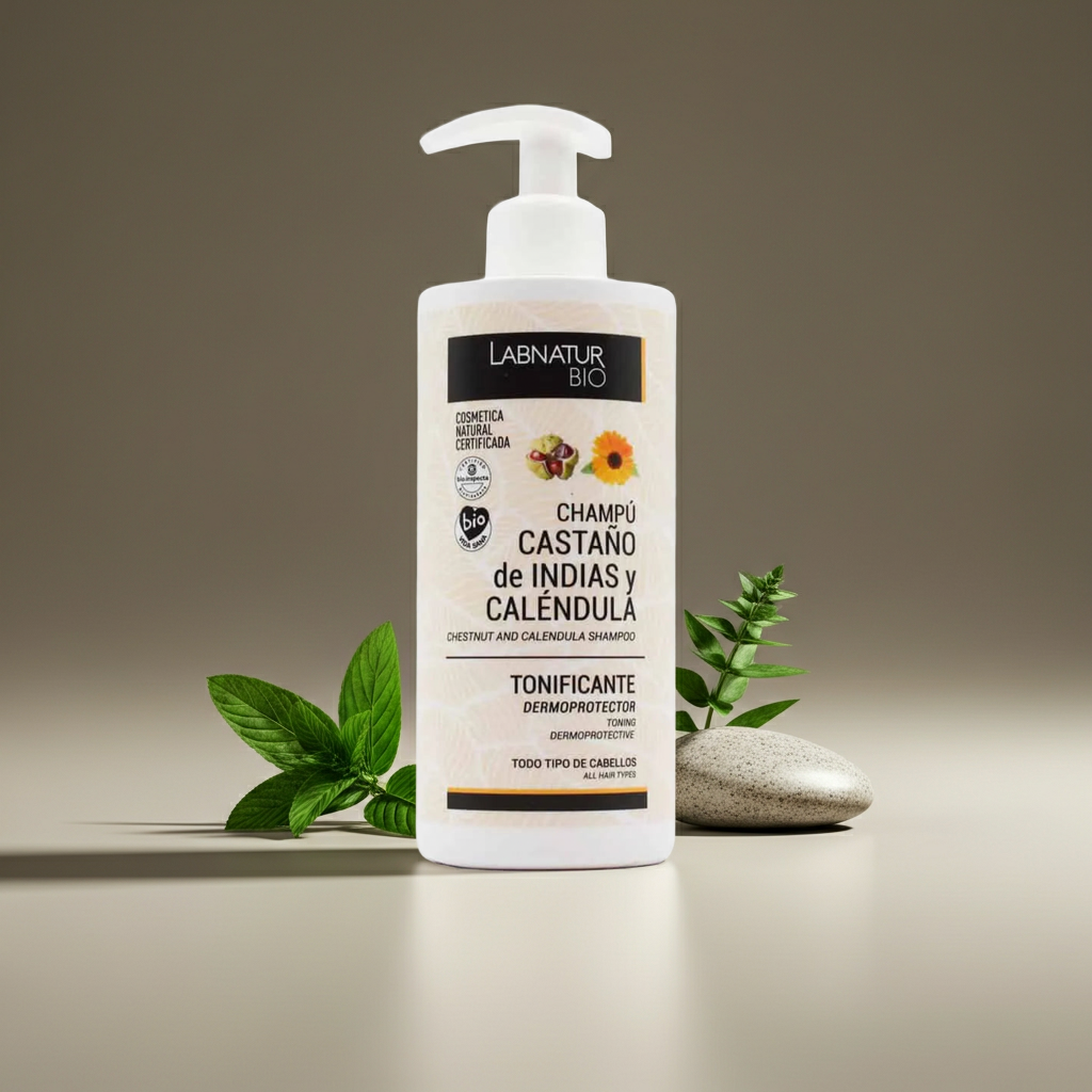 Natuurlijke Toning Shampoo met Kastanje & Calendula 450 ml – Bio & Vegan | Labnatur