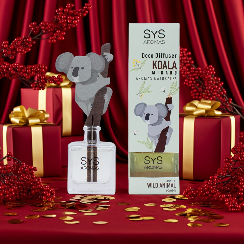SYS Aromas Geurdiffuser Koala 90ml – Frisse Natuurlijke Geur | Wild Animal Collectie