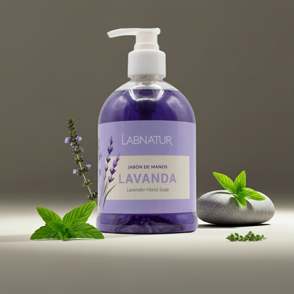 Handzeep Lavendel 500 ml – 100% Natuurlijk & Vegan | Hydraterende Vloeibare Zeep | Labnatur