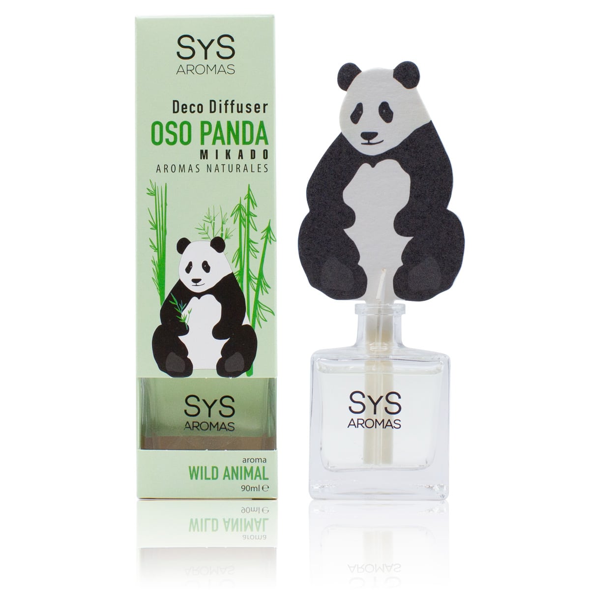 Geurdiffuser Panda 90 ml – Frisse Natuurlijke Huisgeur