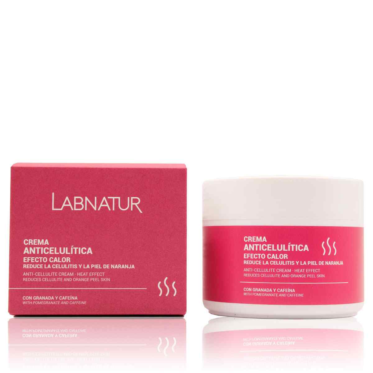 Anti-cellulitis Crème Heat | Verstrakt en Remodelleert het Lichaamscontour | Vermindert Cellulitis en Sinaasappelhuid | Hydraterend + Verstevigend. 300 ml Labnatur Nederland
