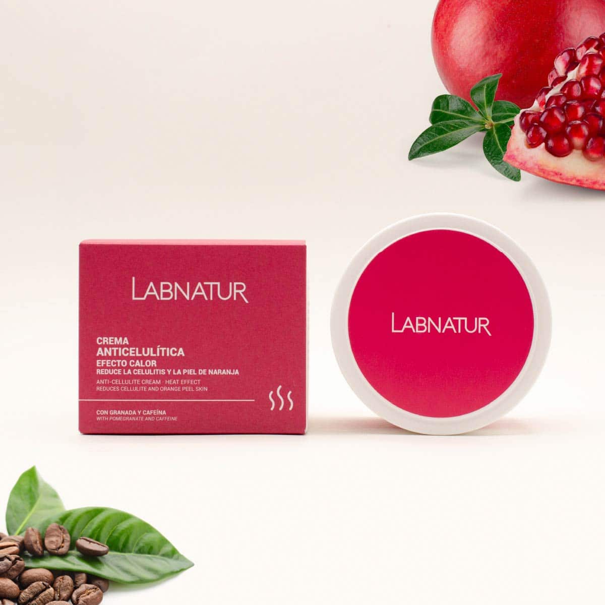 Anti-cellulitis Crème Heat | Verstrakt en Remodelleert het Lichaamscontour | Vermindert Cellulitis en Sinaasappelhuid | Hydraterend + Verstevigend. 300 ml Labnatur Nederland