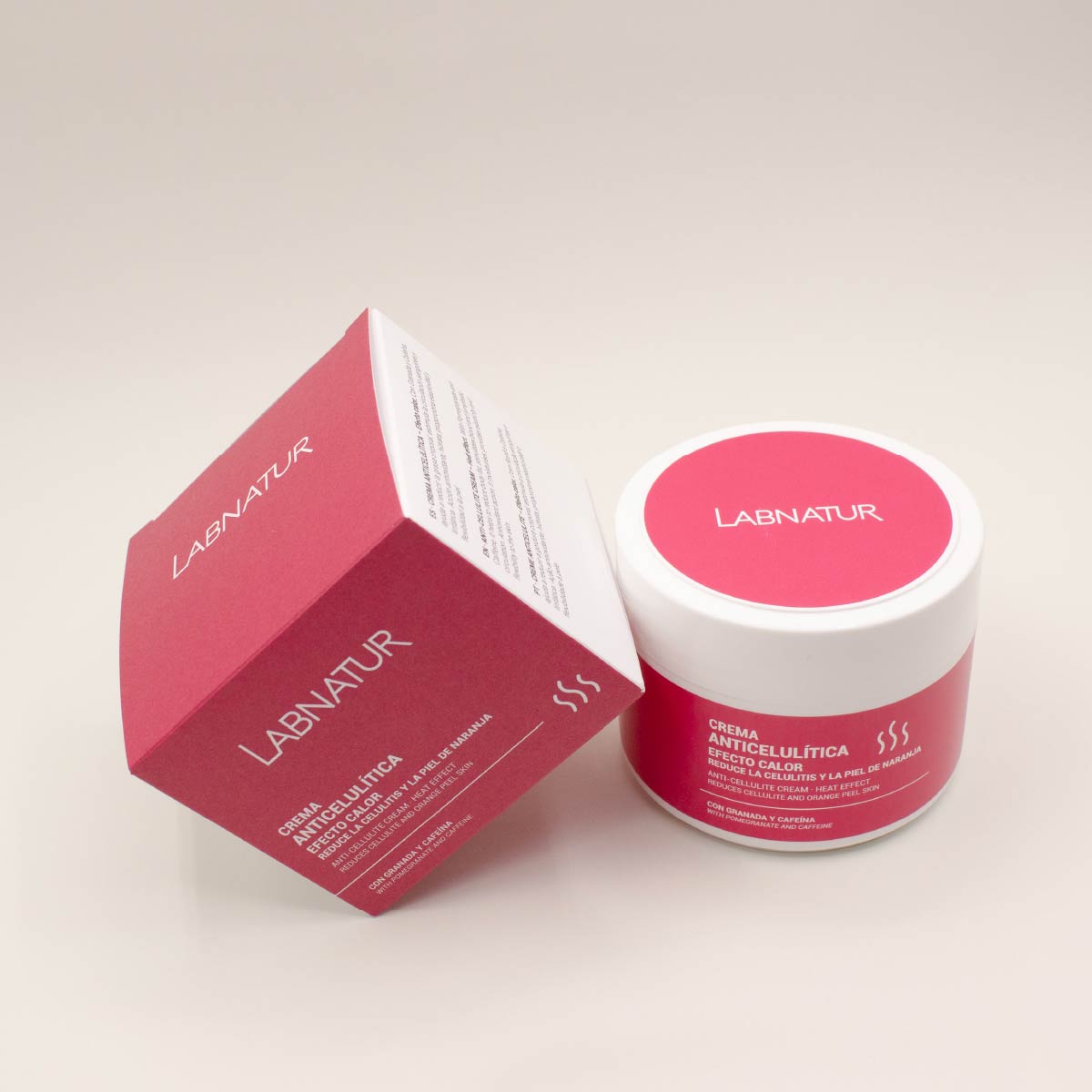 Anti-cellulitis Crème Heat | Verstrakt en Remodelleert het Lichaamscontour | Vermindert Cellulitis en Sinaasappelhuid | Hydraterend + Verstevigend. 300 ml Labnatur Nederland