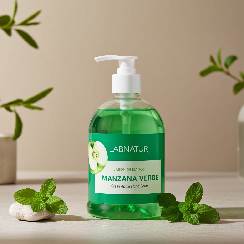 Handzeep Groene Appel 500 ml – 100% Natuurlijk & Vegan | Hydraterende Vloeibare Zeep | Labnatur