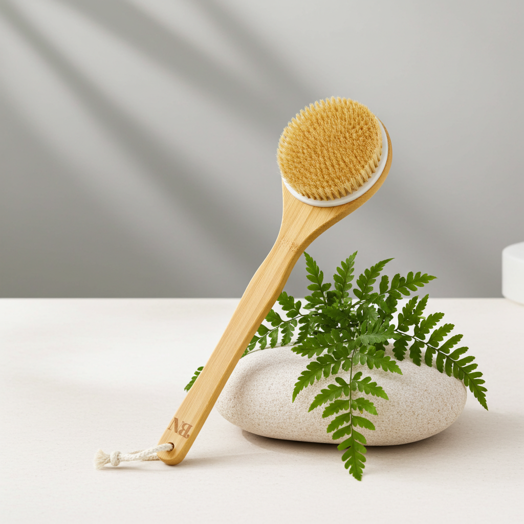 Bamboe Rugborstel – Exfolieert & Reinigt Diep met Lange Steel