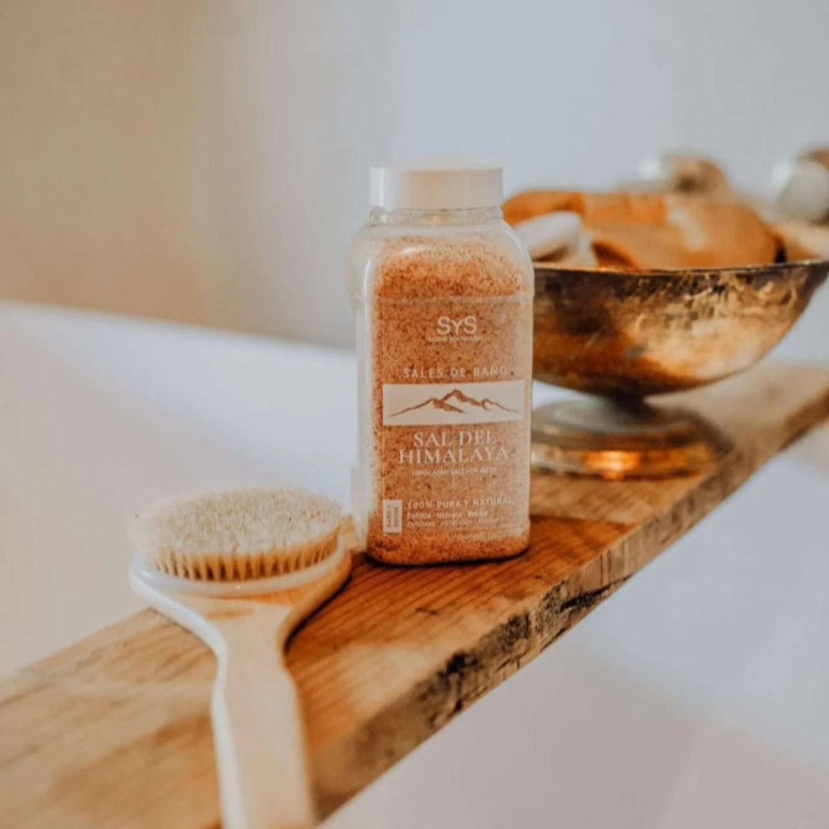 Badborstel en badzout Labnatur