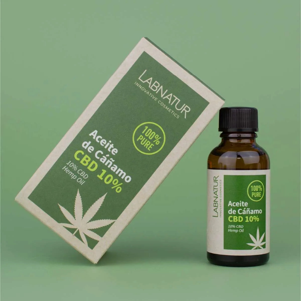 CBD huidolie 100% puur 30ml Labnatur geconcentreerde formule revitaliserend hydraterend vermindert rimpels en roodheid