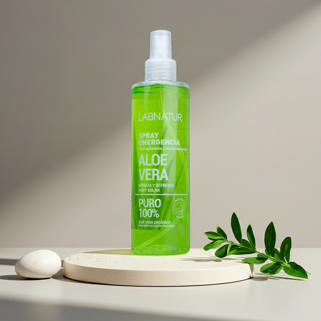 Aloë Vera Pure Mist 250 ml — Kalmerende After-sun, Verfrissende Hydratatie