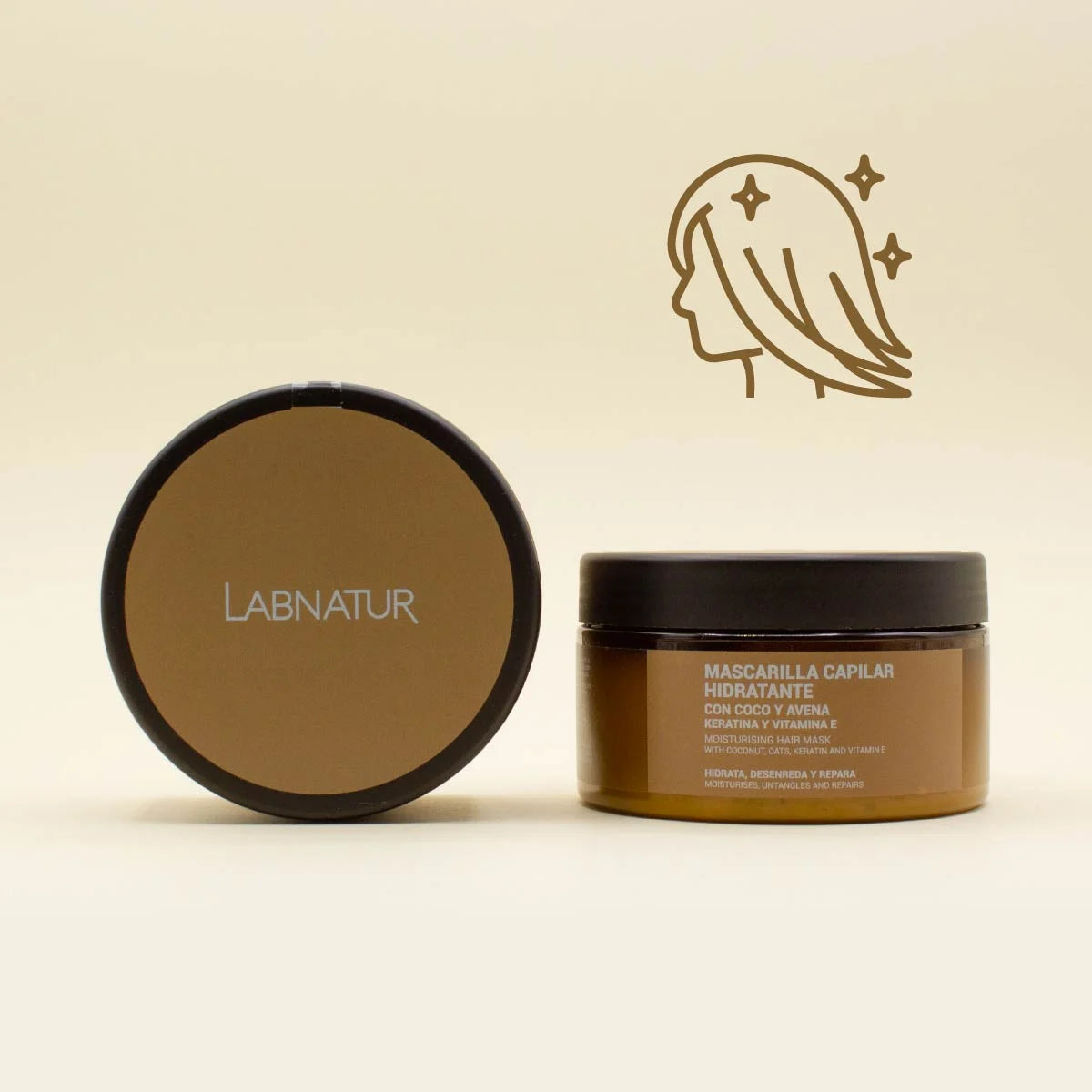 Haarmasker Kokos, Havermout en Keratine 250ml Labnatur Labnatur Nederland