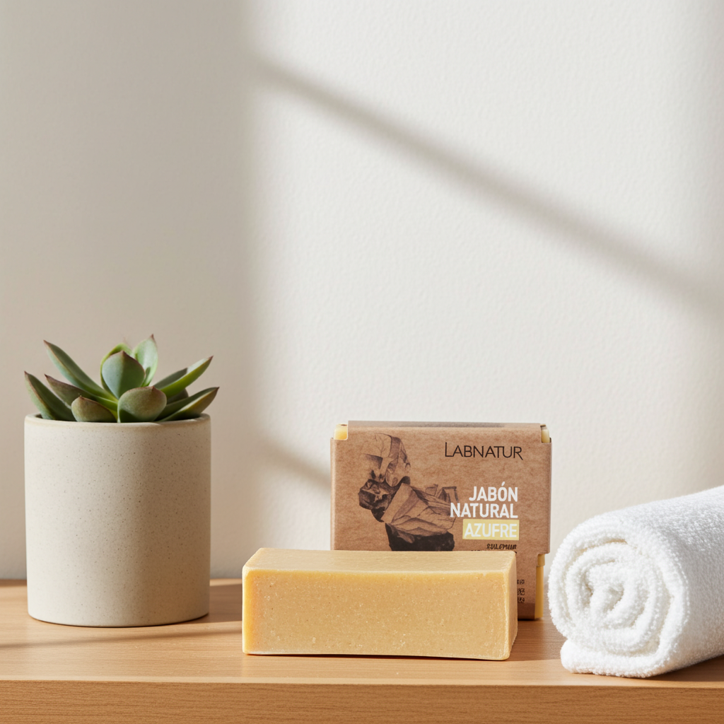 Natuurlijke Zwavelzeep 100 g – Diepreinigend voor Vette & Onzuivere Huid