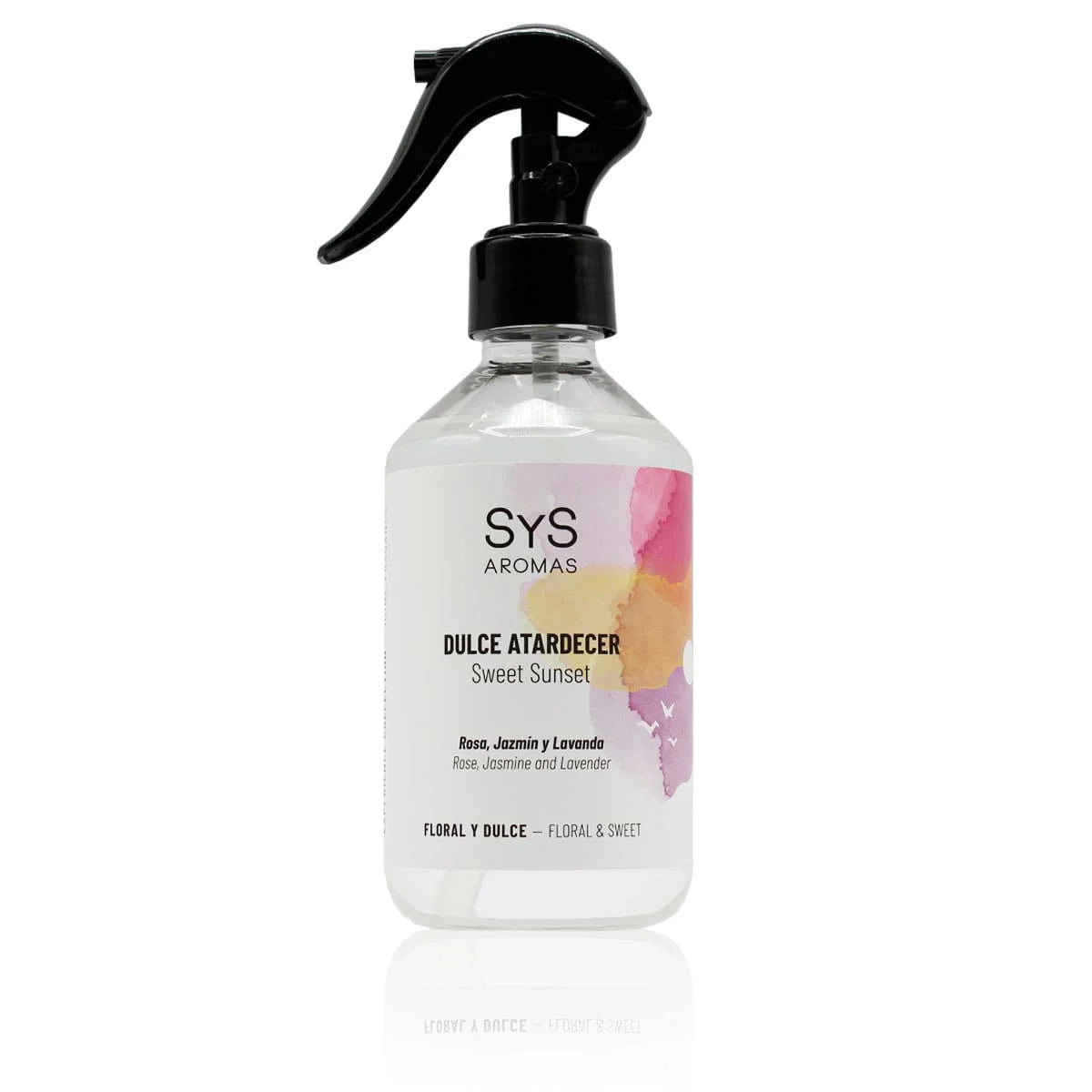 SYS Luxe Huisparfum Sweet Sunset - Roos, Jasmijn & Kersenbloesem - Kamerspray 300ml