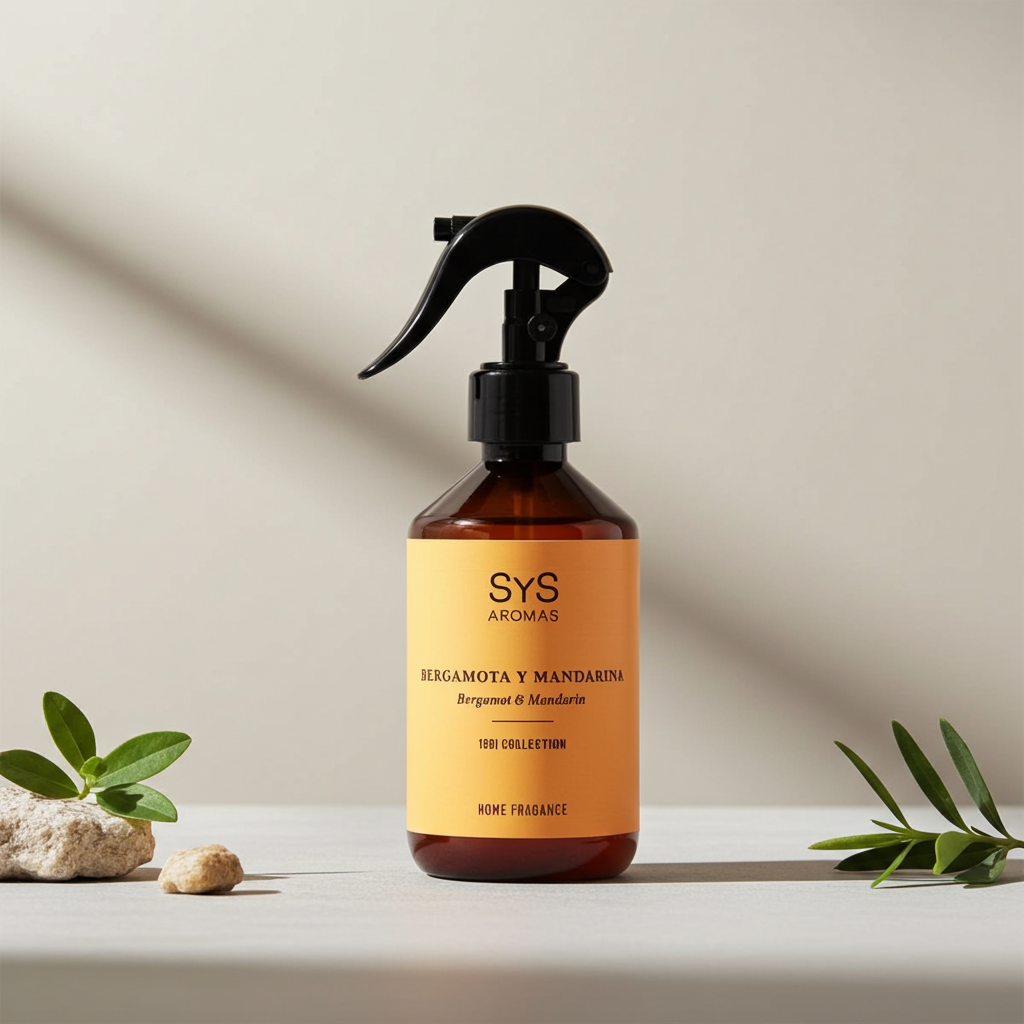 Roomspray Bergamot & Mandarijn 300ml – Frisse Zonnige Citrusgeur voor Elke Ruimte | SYS