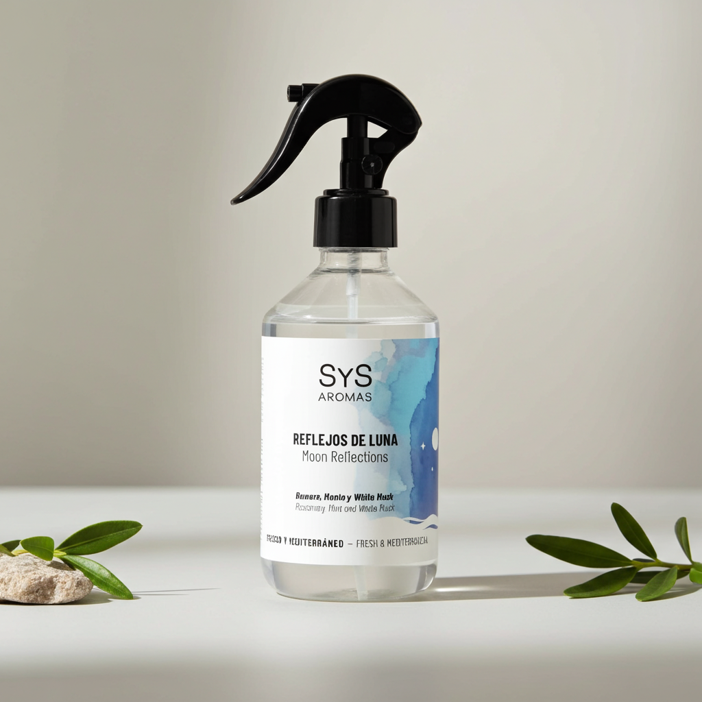 SYS Luxe Mystieke Huisparfum Moon Reflections – Rozemarijn, Munt & Witte Musk Roomspray (300ml)