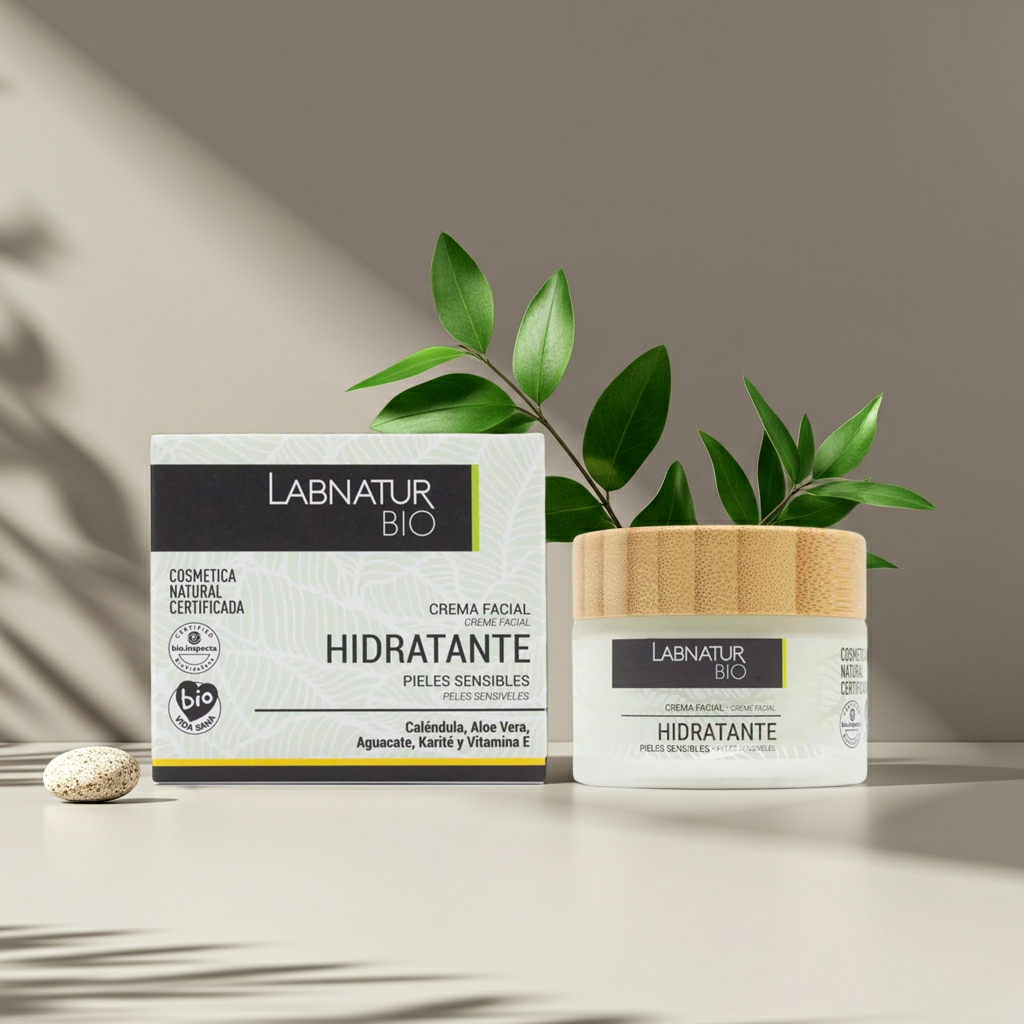 Hydraterende Gezichtscrème voor de Gevoelige Huid 50 ml – Biologisch & Vegan | Kalmerende Verzorging | Labnatur Bio Cosmetica