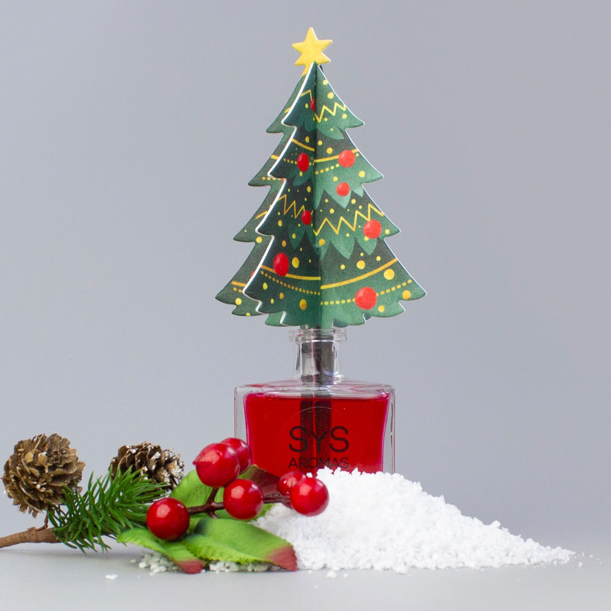 Geurdiffuser Kerstboom & Rode Vruchten 90 ml – Feestelijke Huisgeur