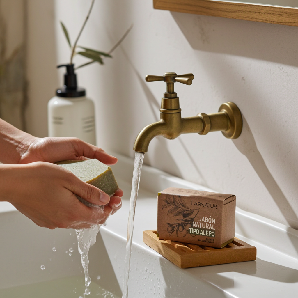 Labnatur Aleppo Natuurlijke Zeep 100 g – Voedend & Zuiverend voor Gevoelige of Vette Huid