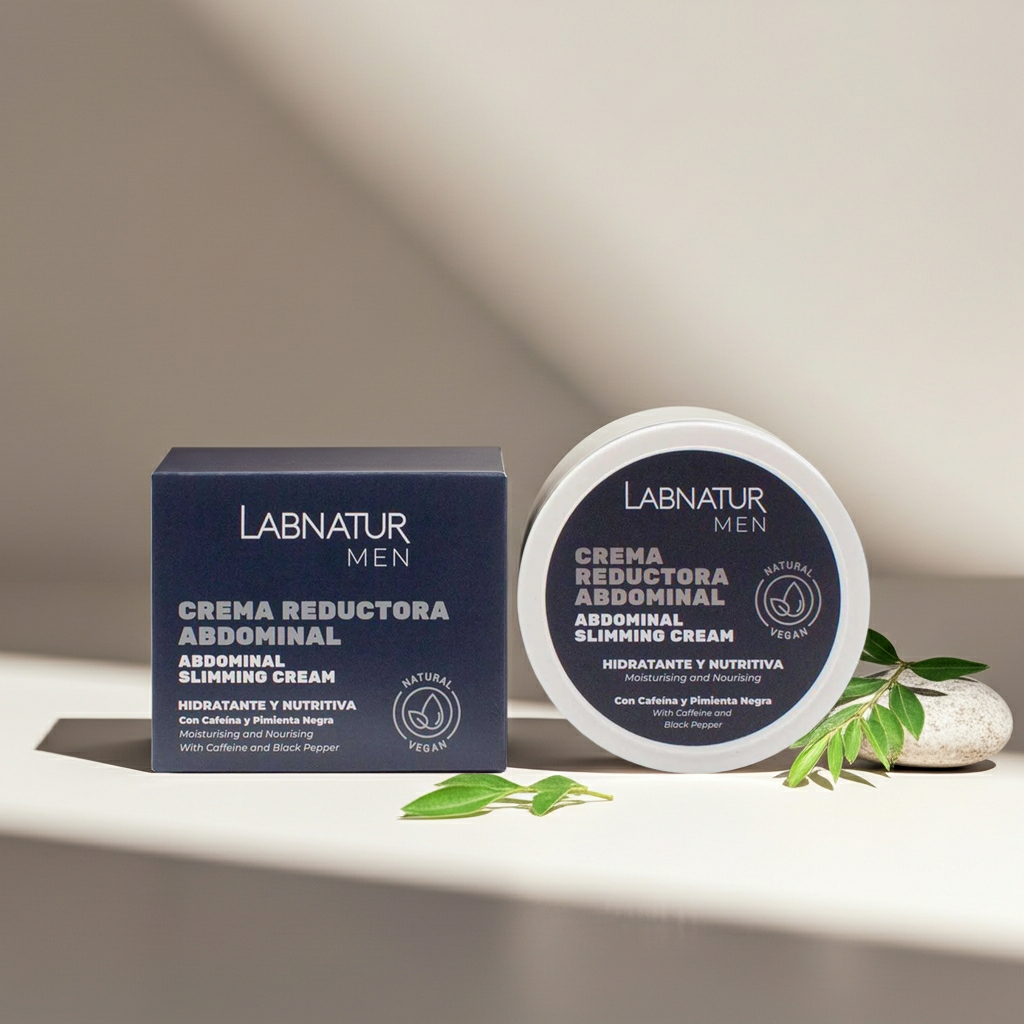 Afslankcrème voor Mannen 300 ml – Taille & Buik – Met Cafeïne & Zwarte Peper – Labnatur