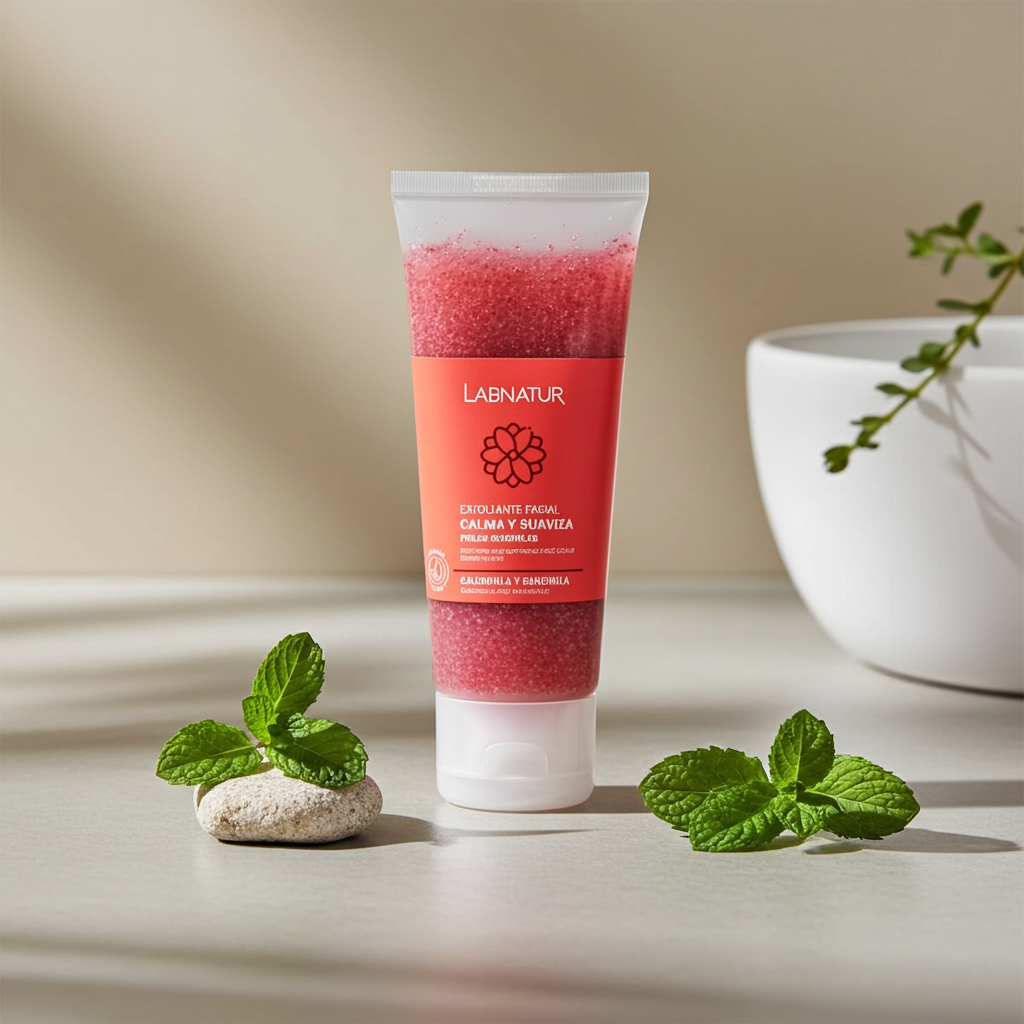 Gezichtsscrub Calendula & Kamille 100 ml – Milde Exfoliatie voor Gevoelige Huid | Natuurlijk & Vegan | Labnatur