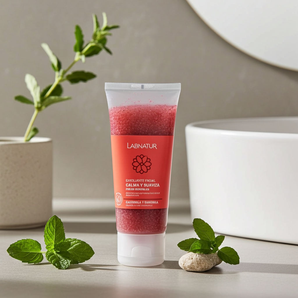 Gezichtsscrub Calendula & Kamille 100 ml – Milde Exfoliatie voor Gevoelige Huid | Natuurlijk & Vegan | Labnatur