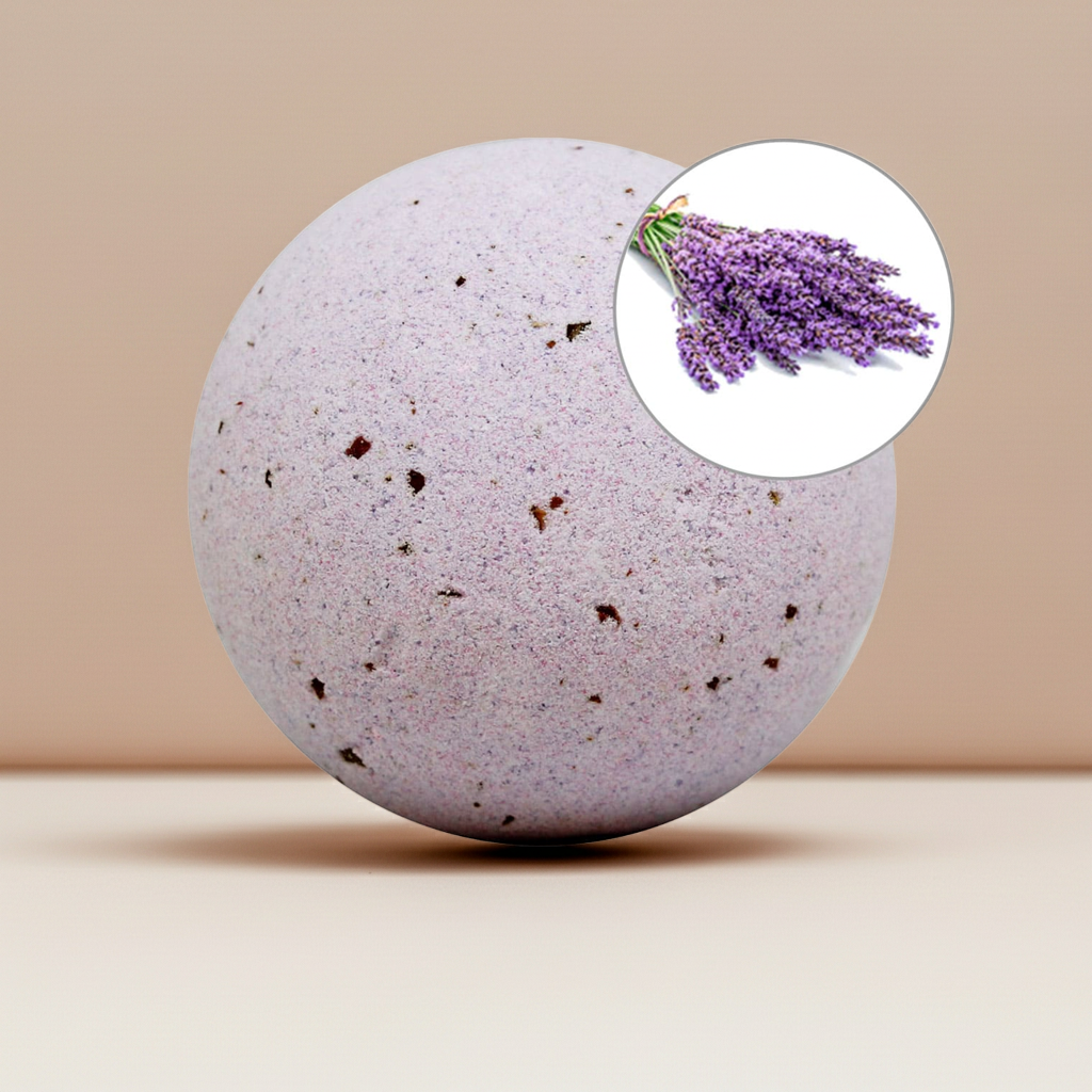 Bruisbal voor in Bad Lavendel 140 g – 100% Natuurlijk & Vegan | Ontspannende Badbruisbal | SYS Aromas