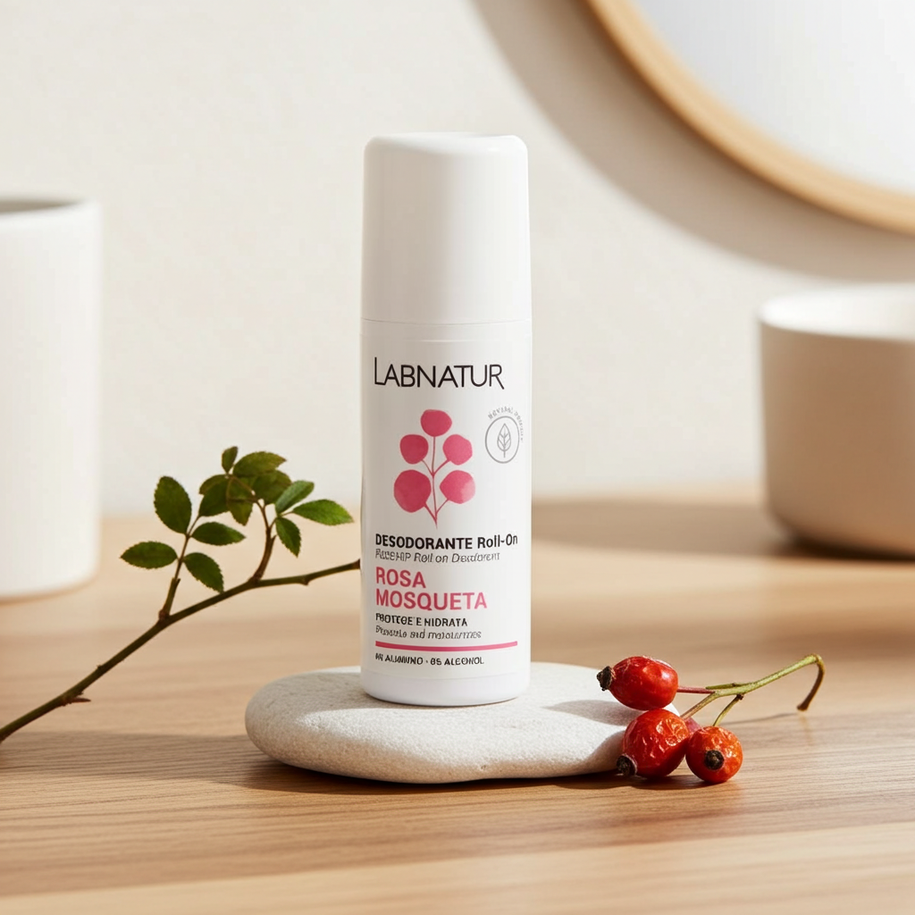 Natuurlijke Deodorant Rozenbottel 75ml Zonder Aluminium Voor Gevoelige Huid - Zij-aanzicht | Labnatur
