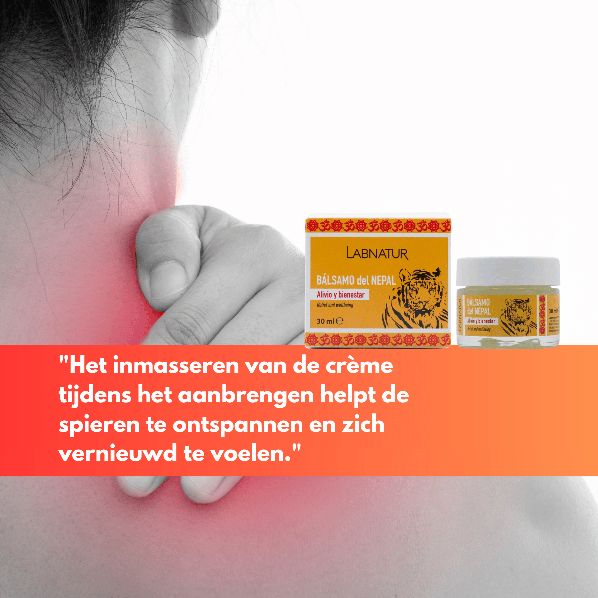 Tijgerbalsem / Tiger balm Rood Nepal 30 ml tegen pijn, gewrichtspijn, verlichting van gewrichtspijn voor taille/arm/achterhand, gewrichtspieren, pijn schouders, kalmerend - Labnatur Nederland