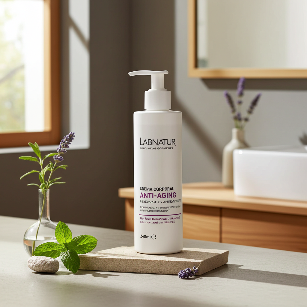 Natuurlijke Anti-Aging Bodycrème 240 ml – Verstevigend & Hydraterend | Hyaluronzuur & Rozenbottel | Labnatur