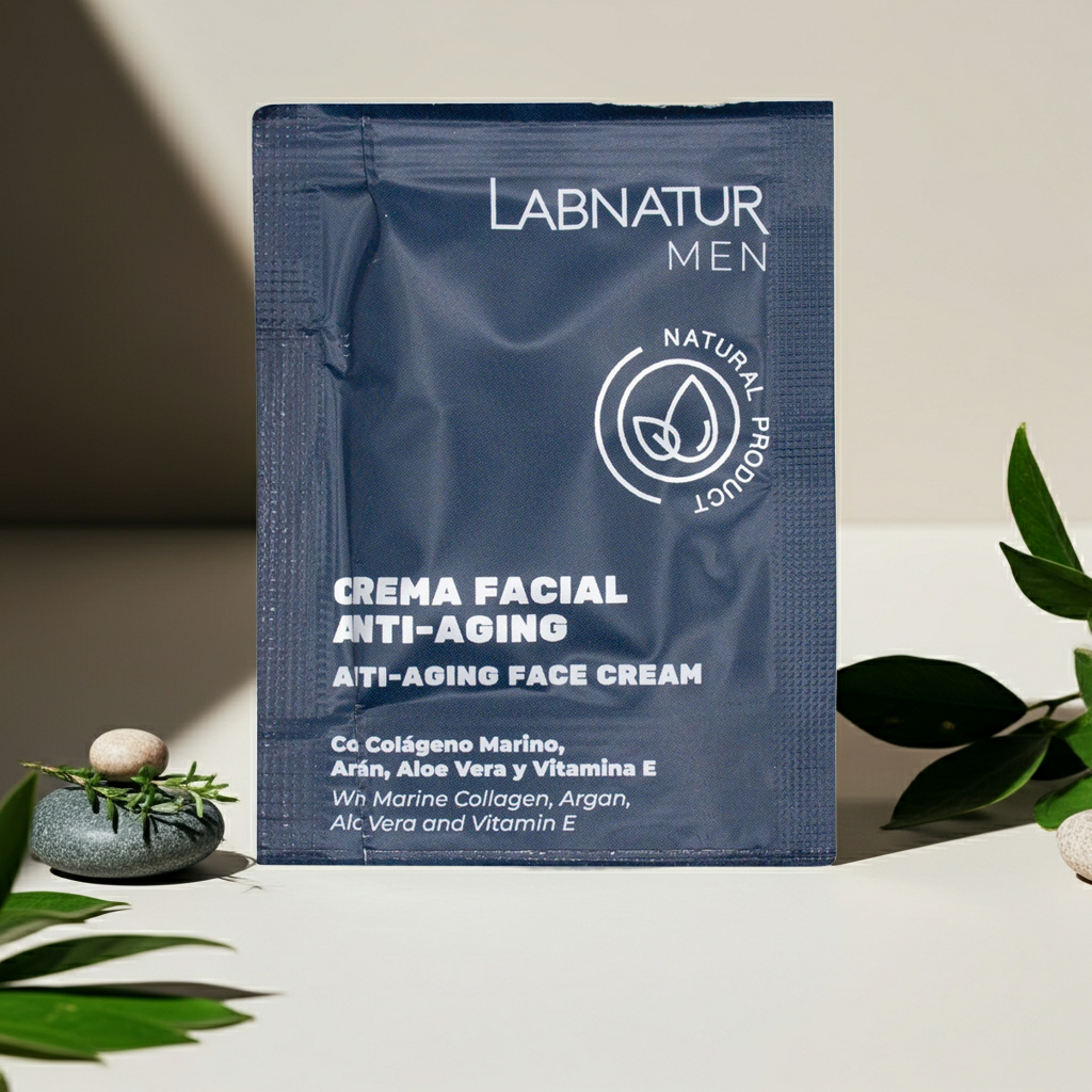 Sample | Anti-Aging Gezichtscrème Mannen 3 ml – Met Cafeïne & Zwarte Peper – Labnatur