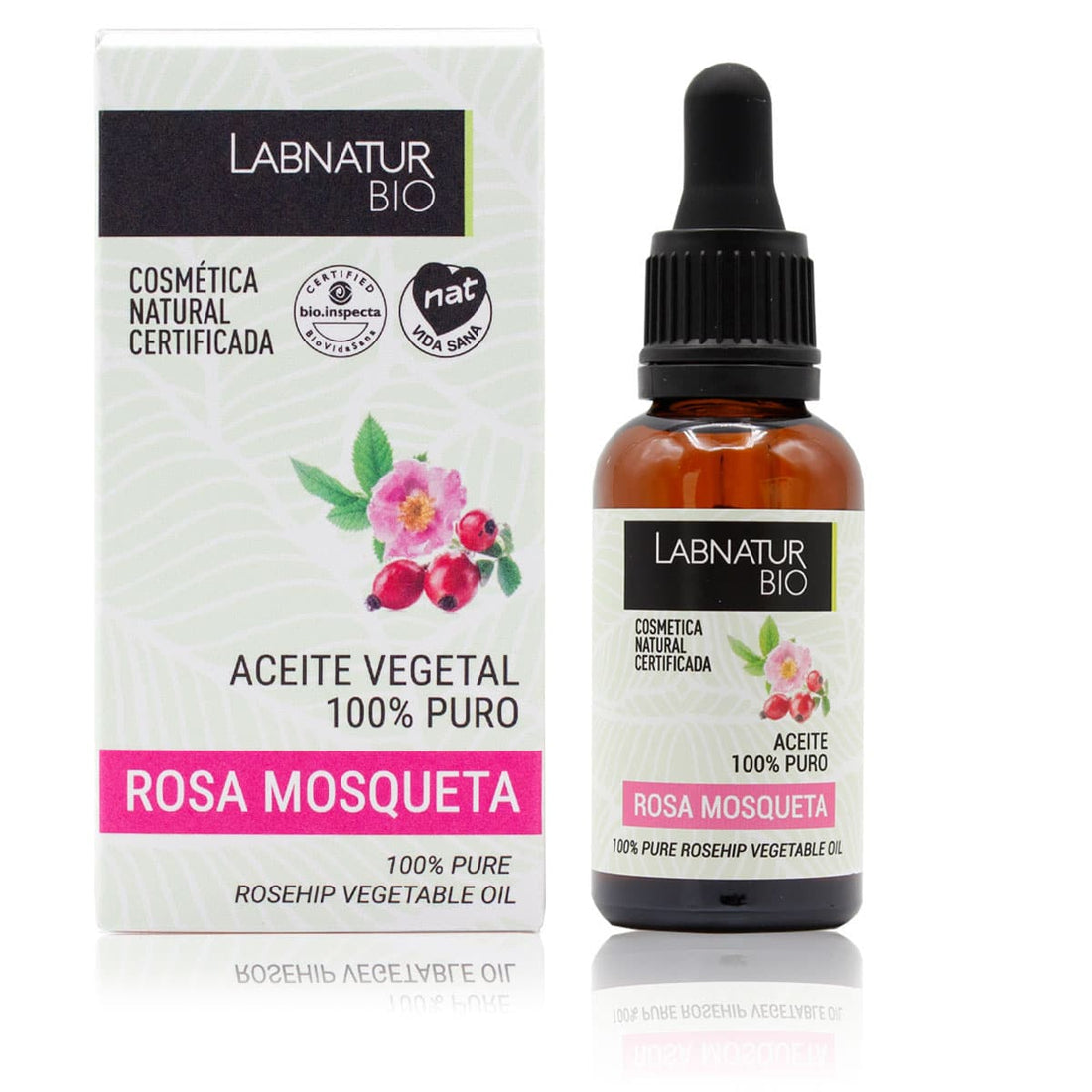 100% Pure Rozenbottelolie 30ml Labnatur – Voedend Gezichtsserum voor Dagelijks Gebruik