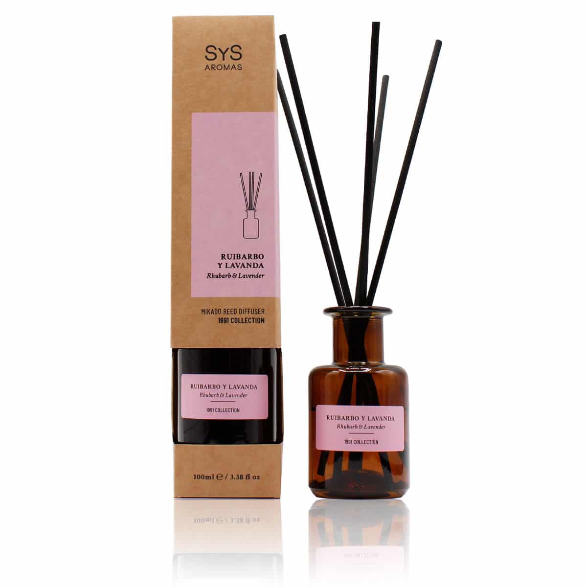 Mikado Rabarber &amp; Lavendel 100 ml – Frisse &amp; Rustgevende Huisgeur