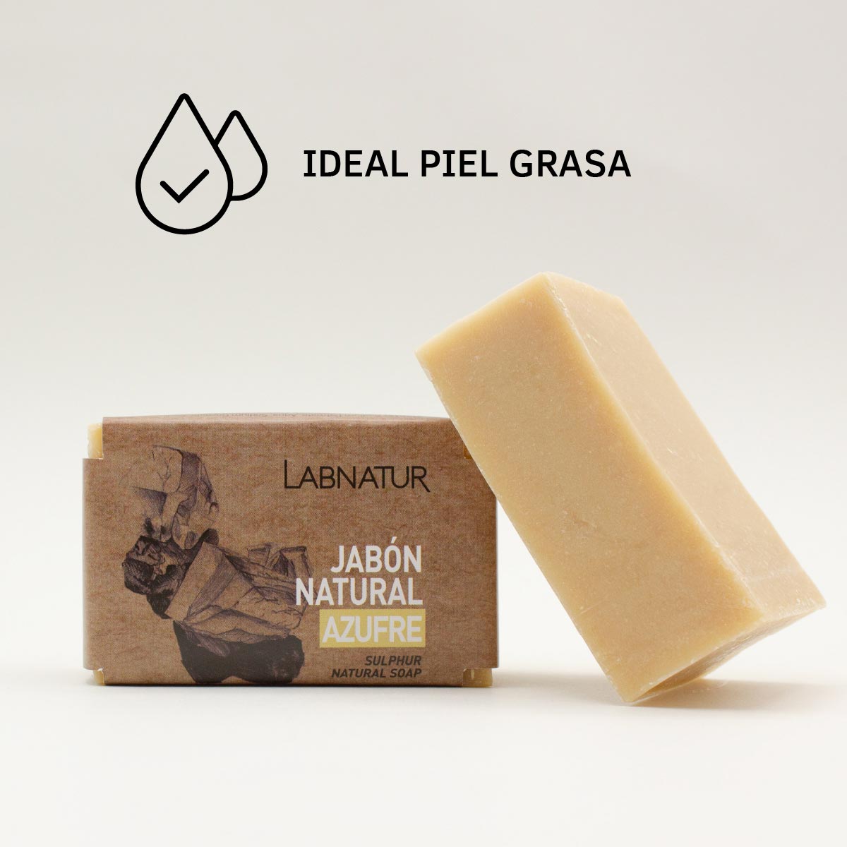 Natuurlijke Zwavelzeep 100g – Zuiverend, Ontstekingsremmend &amp; Vegan | Voor Vette en Acnegevoelige Huid