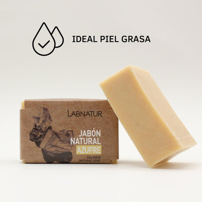 Natuurlijke Zwavelzeep 100g – Zuiverend, Ontstekingsremmend &amp; Vegan | Voor Vette en Acnegevoelige Huid