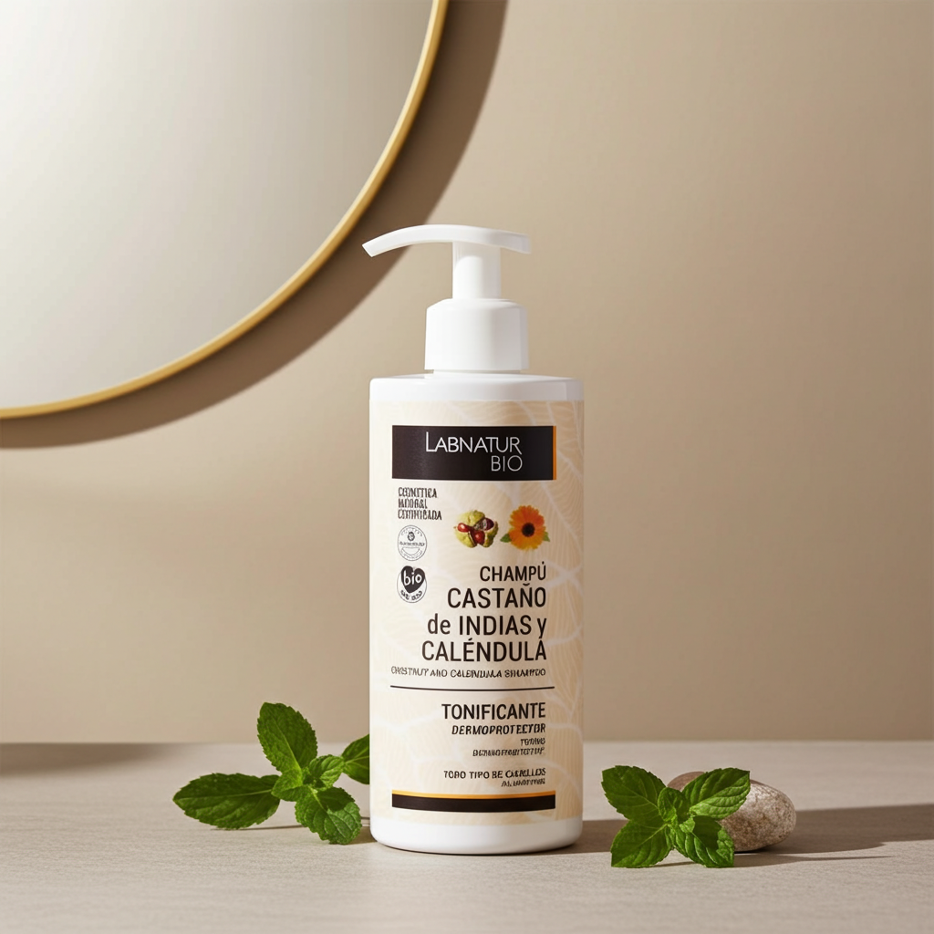 Natuurlijke Toning Shampoo met Kastanje &amp; Calendula 450 ml – Bio &amp; Vegan | Labnatur