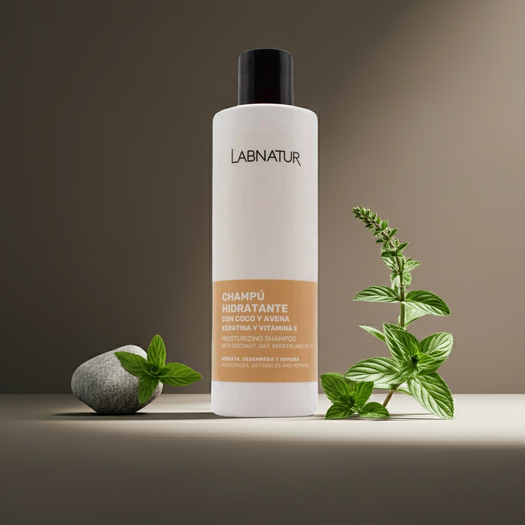 Natuurlijke Shampoo met Kokos, Havermout &amp; Keratine 250 ml – Herstellend &amp; Hydraterend | Labnatur