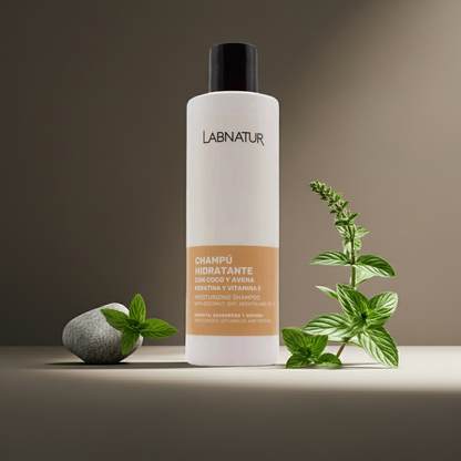Natuurlijke Shampoo met Kokos, Havermout &amp; Keratine 250 ml – Herstellend &amp; Hydraterend | Labnatur
