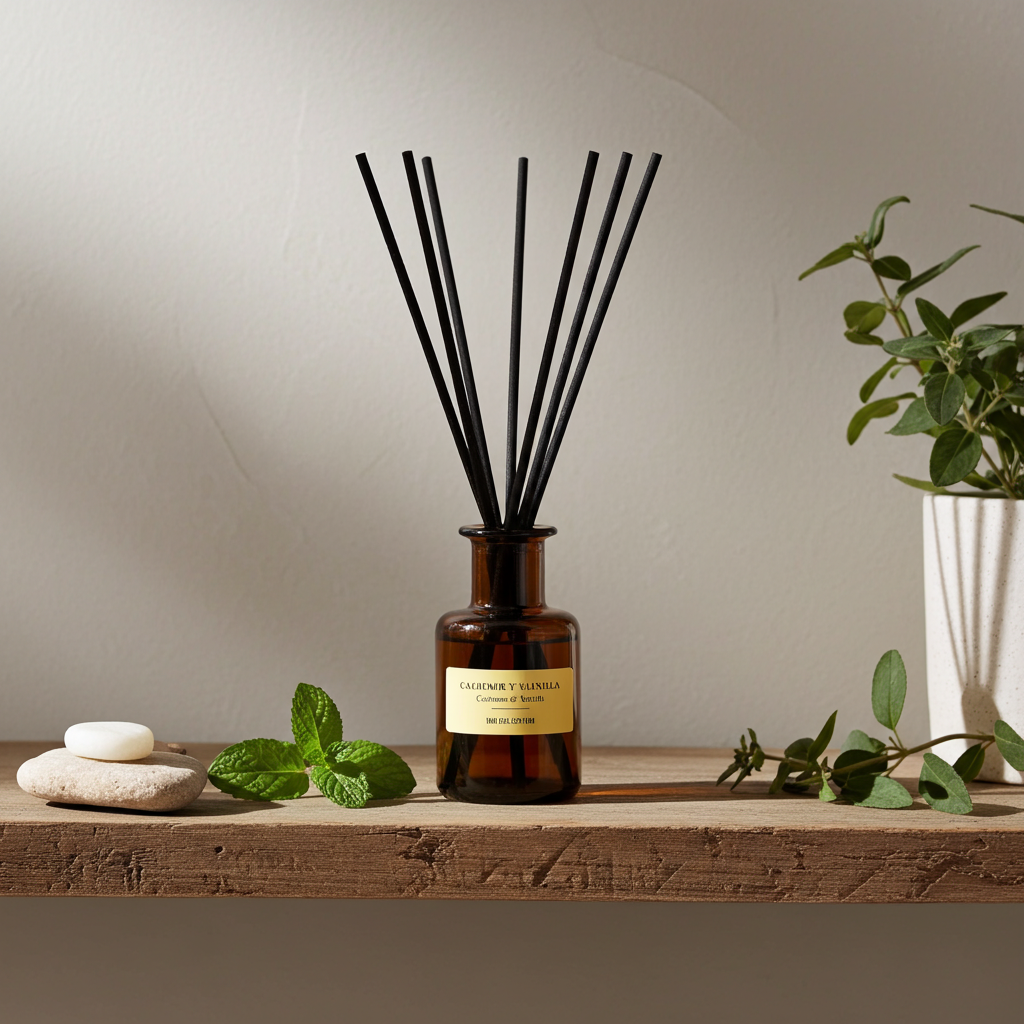 Mikado Geurstokjes Cashmere &amp; Vanille 100 ml – Warme Zoete Huisgeur | SYS Aromas 1991