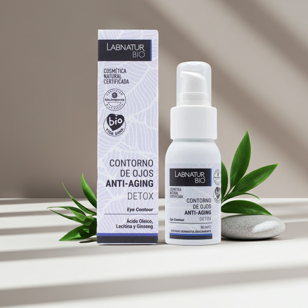 Biologische Oogcrème 30ml – Detox Gel tegen Rimpels &amp; Wallen – Labnatur Bio