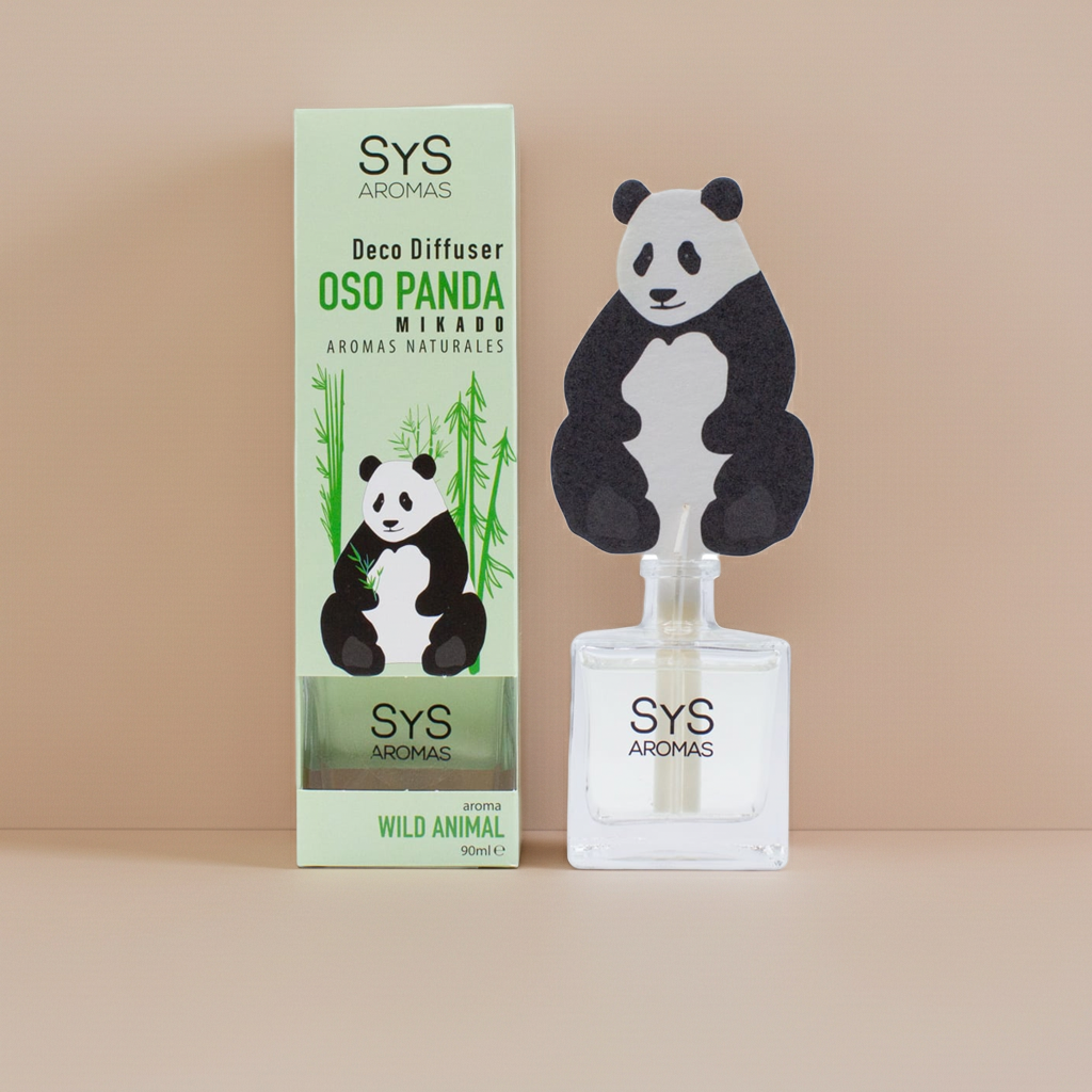 Geurdiffuser Panda 90 ml – Frisse Natuurlijke Huisgeur