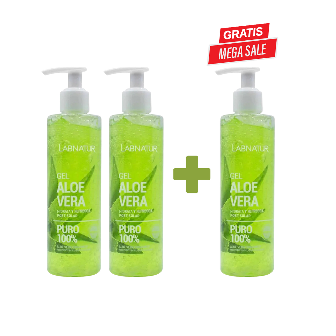 Aloe Vera Gel 250ml 2 1 Voordeelbundel Hydraterende Huidgel Labnatur | Labnatur