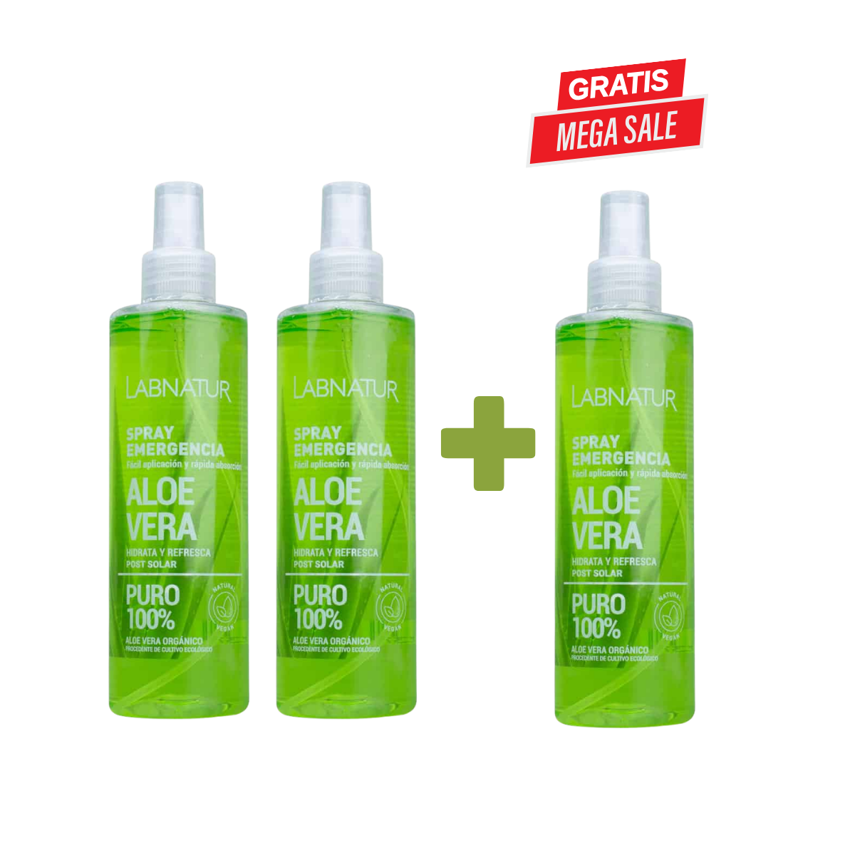 Aloe Vera Spray 100 Puur 250ml 2 1 Voordeelbundel Labnatur | Labnatur