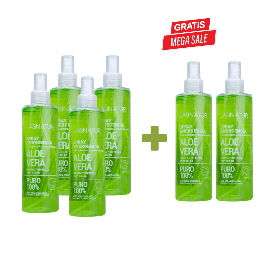 Aloe Vera Spray 250ml 4 2 Bundel Hydraterende Huidmist Voordeelset Labnatur | Labnatur