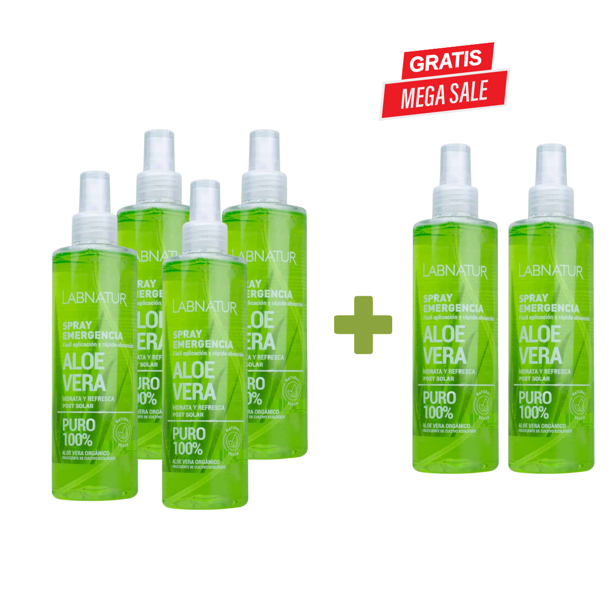 Aloe Vera Spray 250ml 4 2 Bundel Hydraterende Huidmist Voordeelset Labnatur | Labnatur