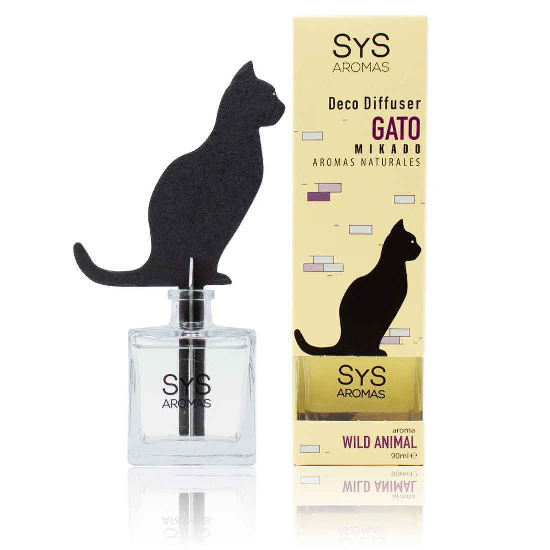 Kat Geurdiffuser 90 ml Frisse Natuurlijke Huisgeur (Wild Animal) - Ingredienten | Labnatur