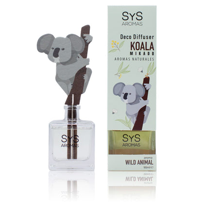 SYS Aromas Geurdiffuser Koala 90ml – Frisse Natuurlijke Geur | Wild Animal Collectie