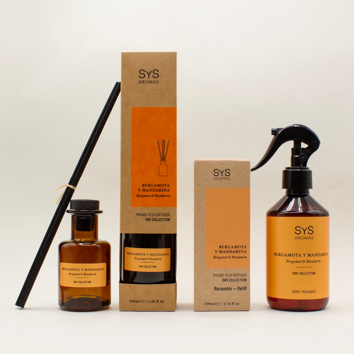 Mikado Bergamot &amp; Mandarijn 100 ml – Frisse &amp; Energieke Huisgeur