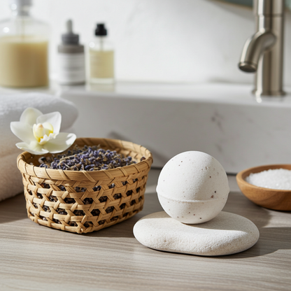 Bruisbal voor in Bad Kokos 140 g – 100% Natuurlijk &amp; Vegan | Badbruisbal | SYS Aromas