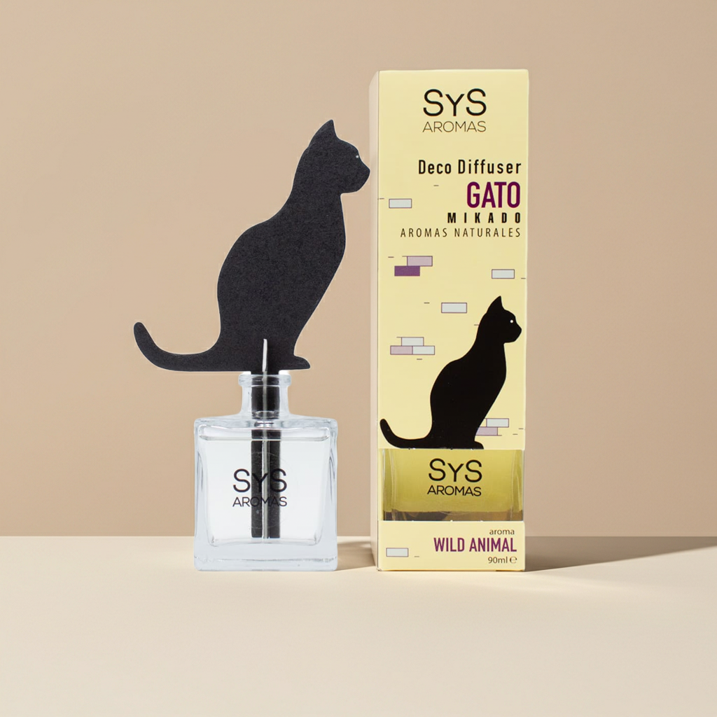 Kat Geurdiffuser 90 ml – Frisse Natuurlijke Huisgeur (Wild Animal)