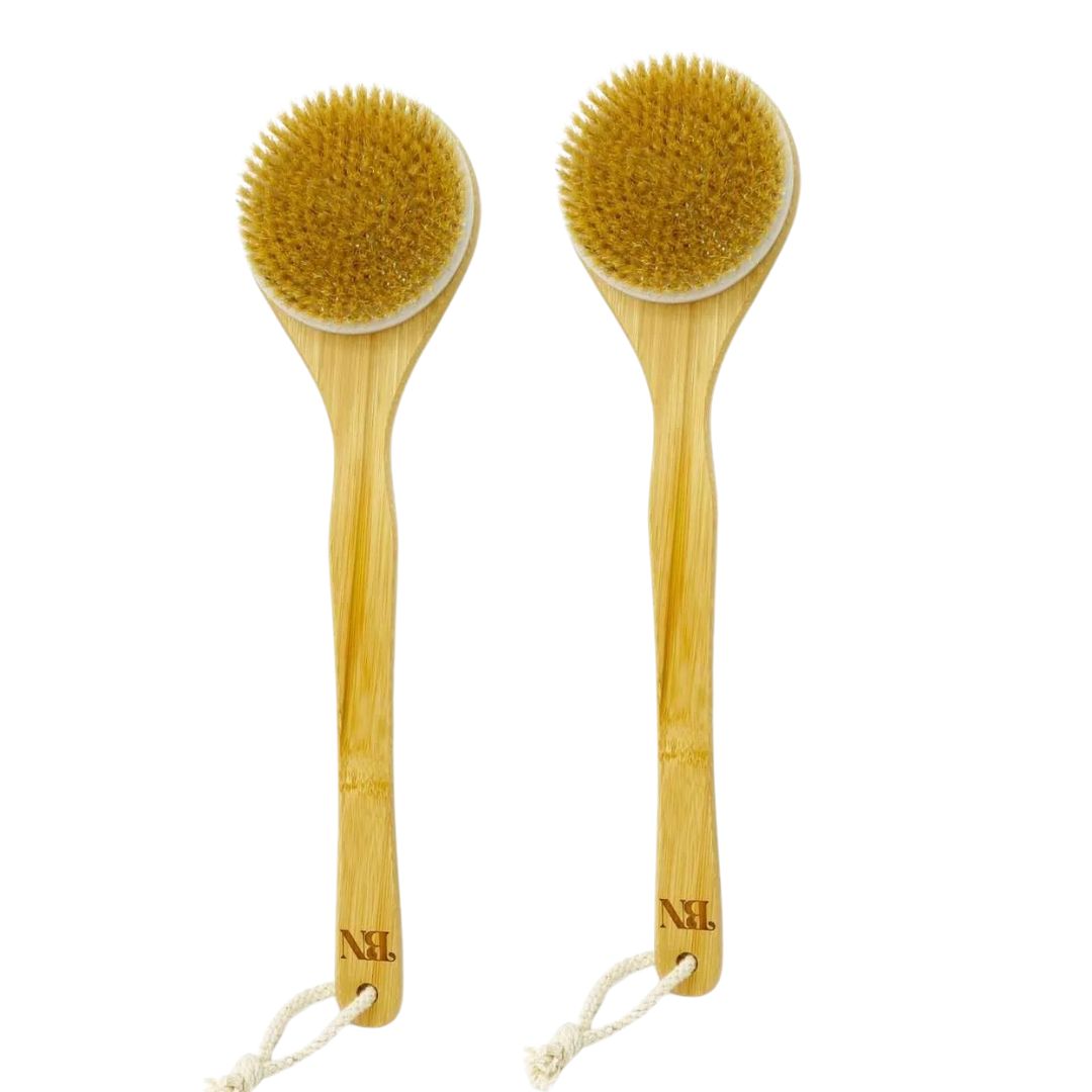 Ergonomische Bamboe Bad en Doucheborstel